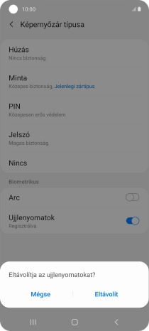 Válaszd az Eltávolít lehetőséget.