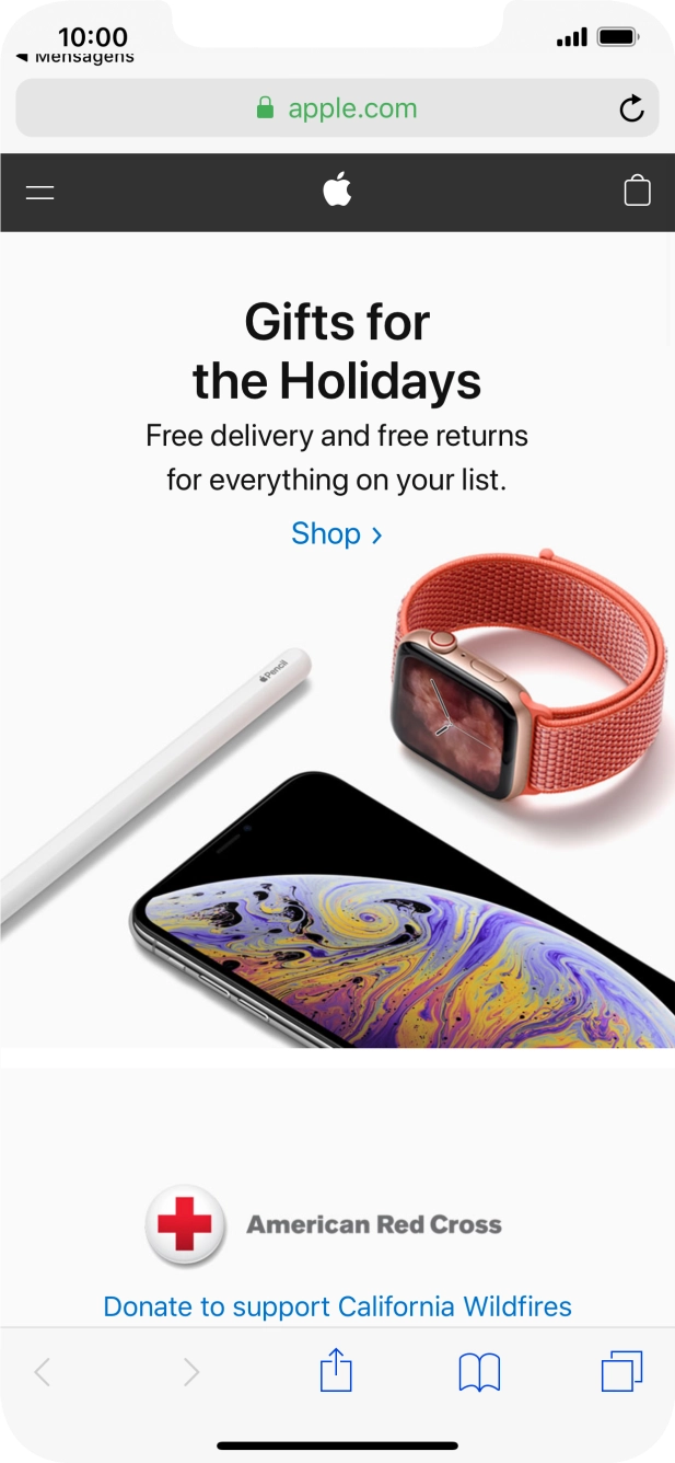 Prima ainda mais firmemente no ecrã, até que o conteúdo abra na aplicação relevante.