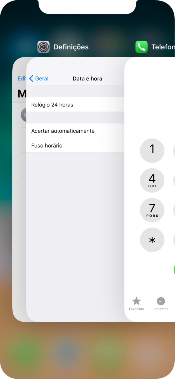 Prima durante um momento a aplicação pretendida.