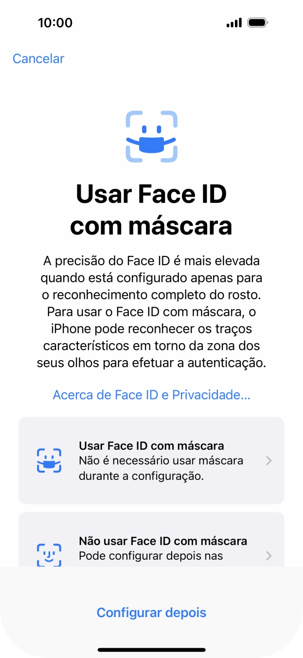 Prima Configurar depois.