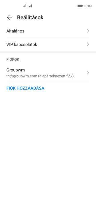 Kattints a kívánt e-mail-fiókra.