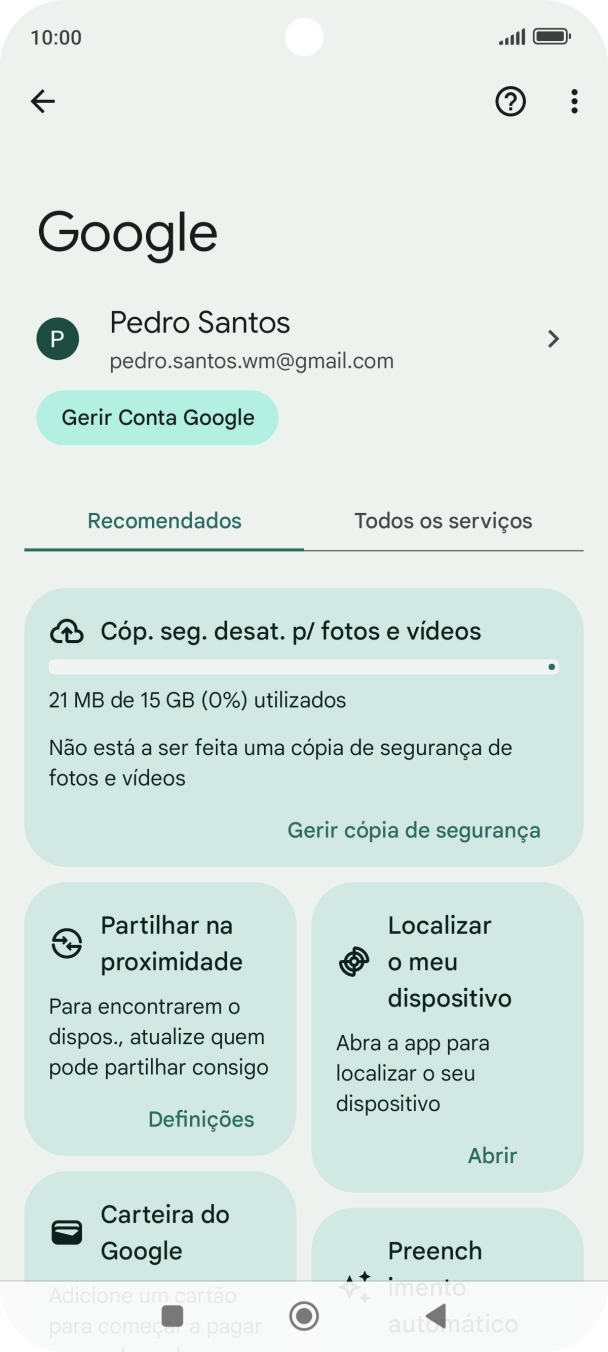 Prima Localizar o meu dispositivo.