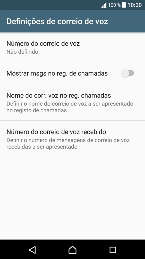 Prima Número do correio de voz.