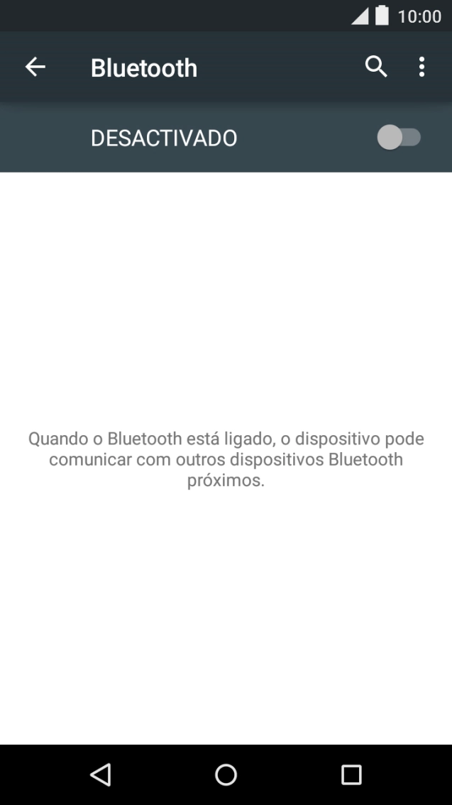 Prima o indicador para ativar a função.