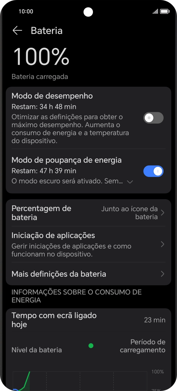 Para voltar ao ecrã inicial, deslize o dedo de baixo para cima a partir da base do ecrã.