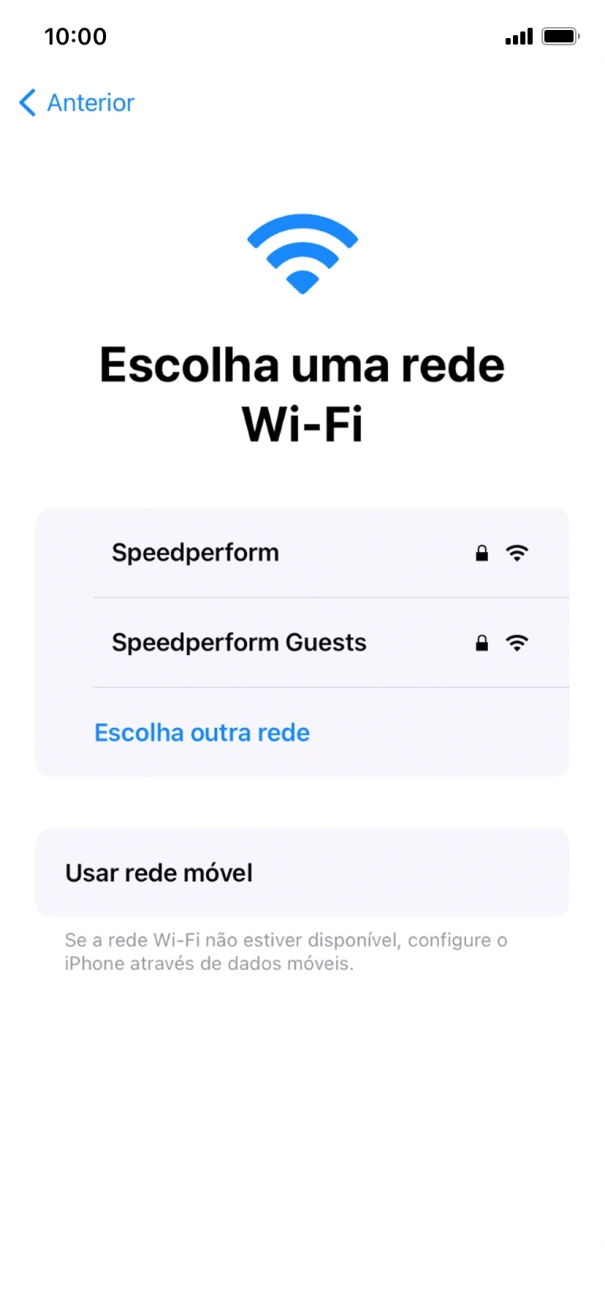 Prima a rede Wi-Fi pretendida.