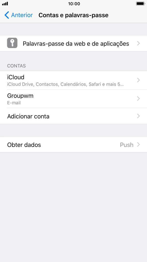 Prima o nome na conta de e-mail que acabou de criar.