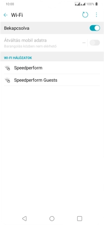 Válaszd ki a kívánt Wi-Fi hálózatot.