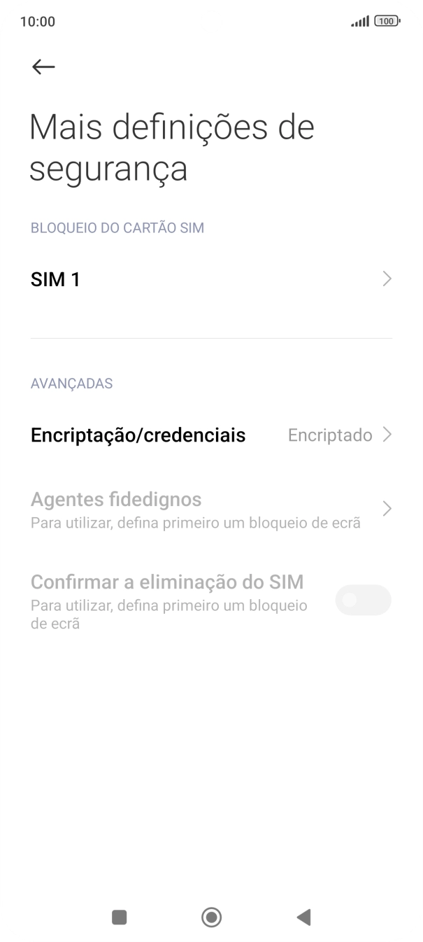Prima o nome do cartão SIM.