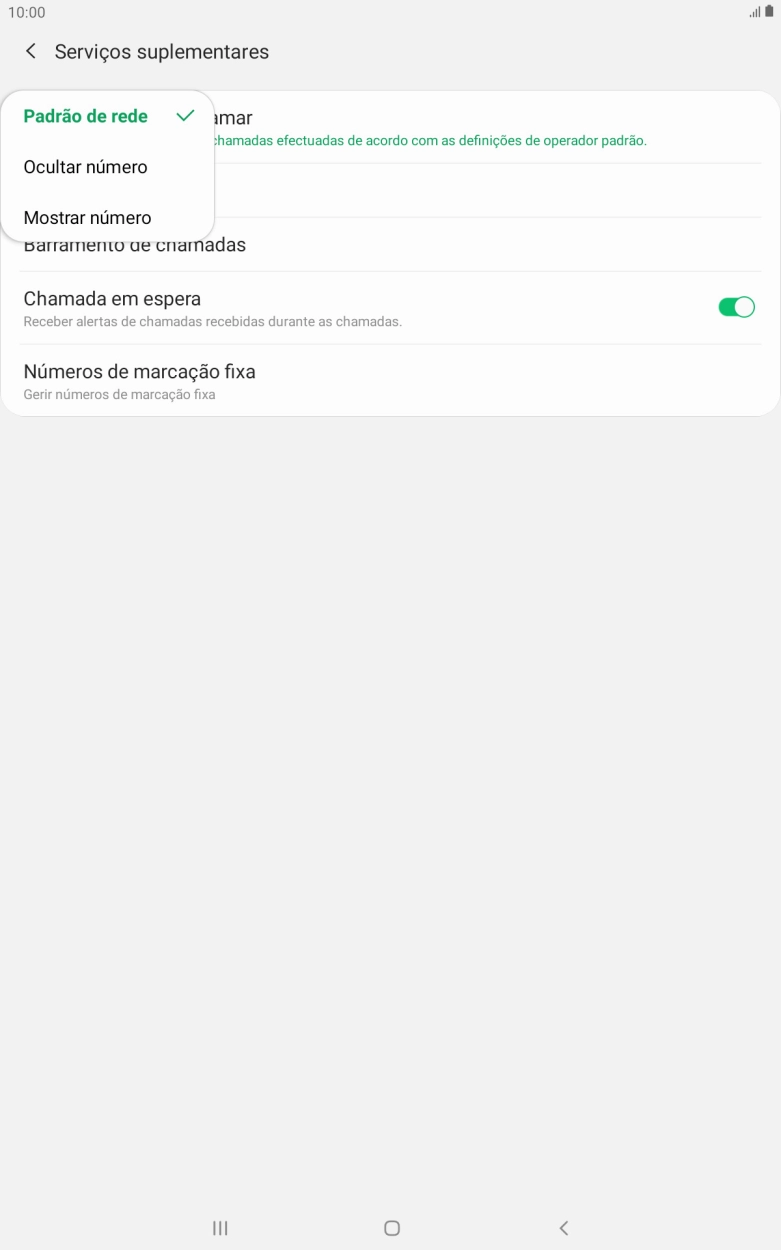 Prima Mostrar número para ativar a visualização do seu número.