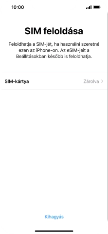 Válaszd a SIM-kártya lehetőséget.