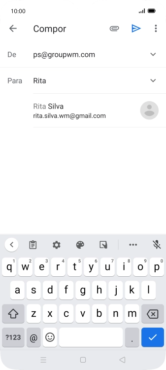 Prima o contacto pretendido.