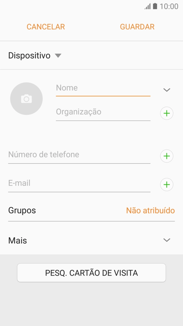 Prima a lista suspensa da lista de contactos.