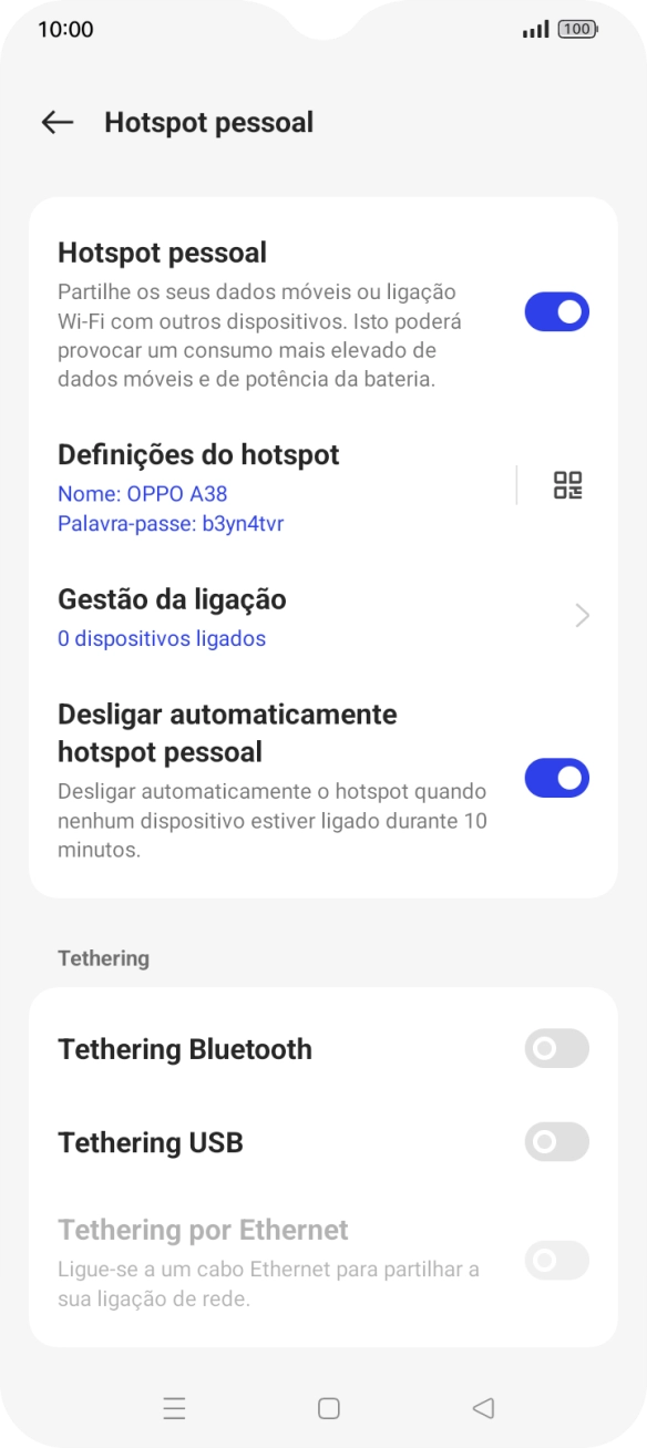 Prima a tecla de início para terminar e voltar ao ecrã inicial.