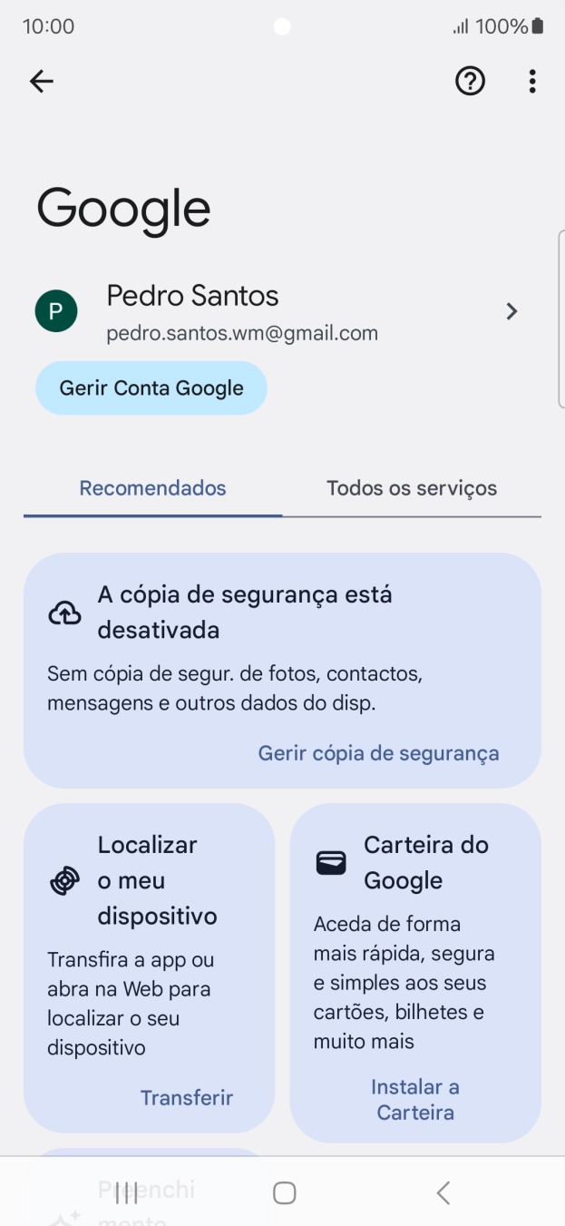 Prima Localizar o meu dispositivo.