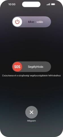 Kattints a kikapcsolás ikonra, és húzd az ikont jobbra.