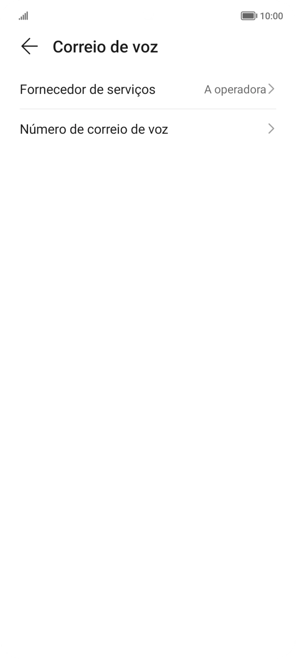 Prima Número de correio de voz.