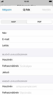 Kattints a Felhasználónév mezőre, és írd be az e-mail-fiókodhoz tartozó felhasználónevet.