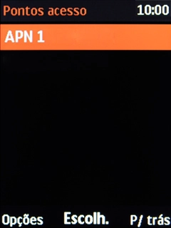 Prima a tecla de seleção esquerda.