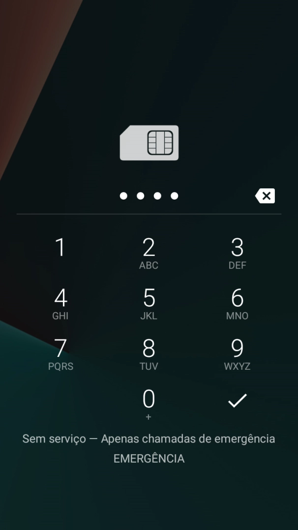 Se necessário, introduza o código PIN e prima o ícone para aceitar.