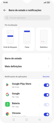 Prima a lista suspensa junto a 