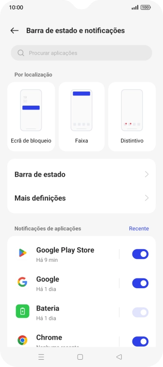 Prima a lista suspensa junto a 