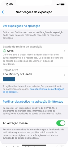 Prima Estado do registo de exposição.