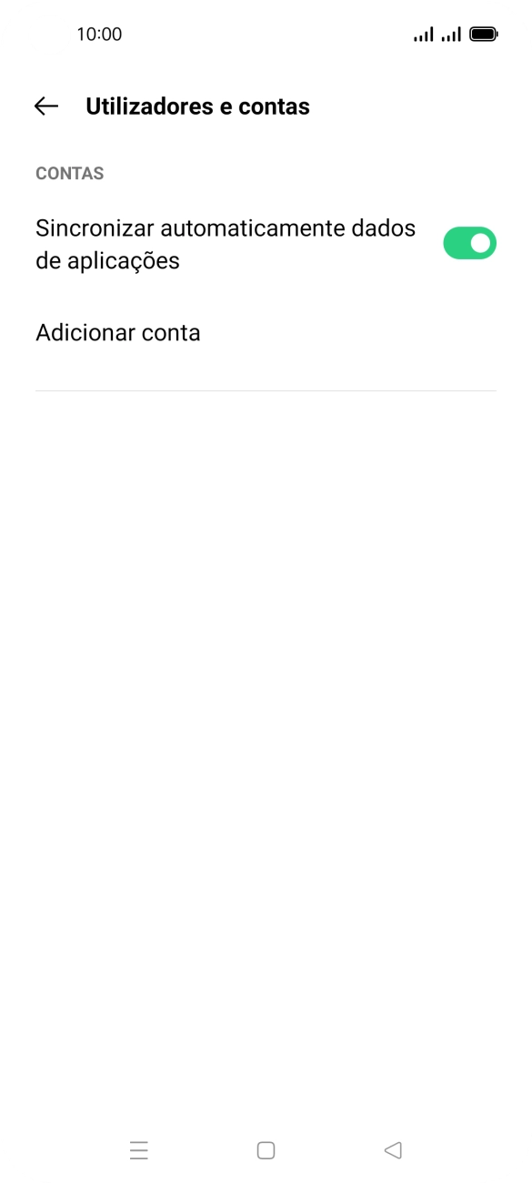 Prima Adicionar conta.
