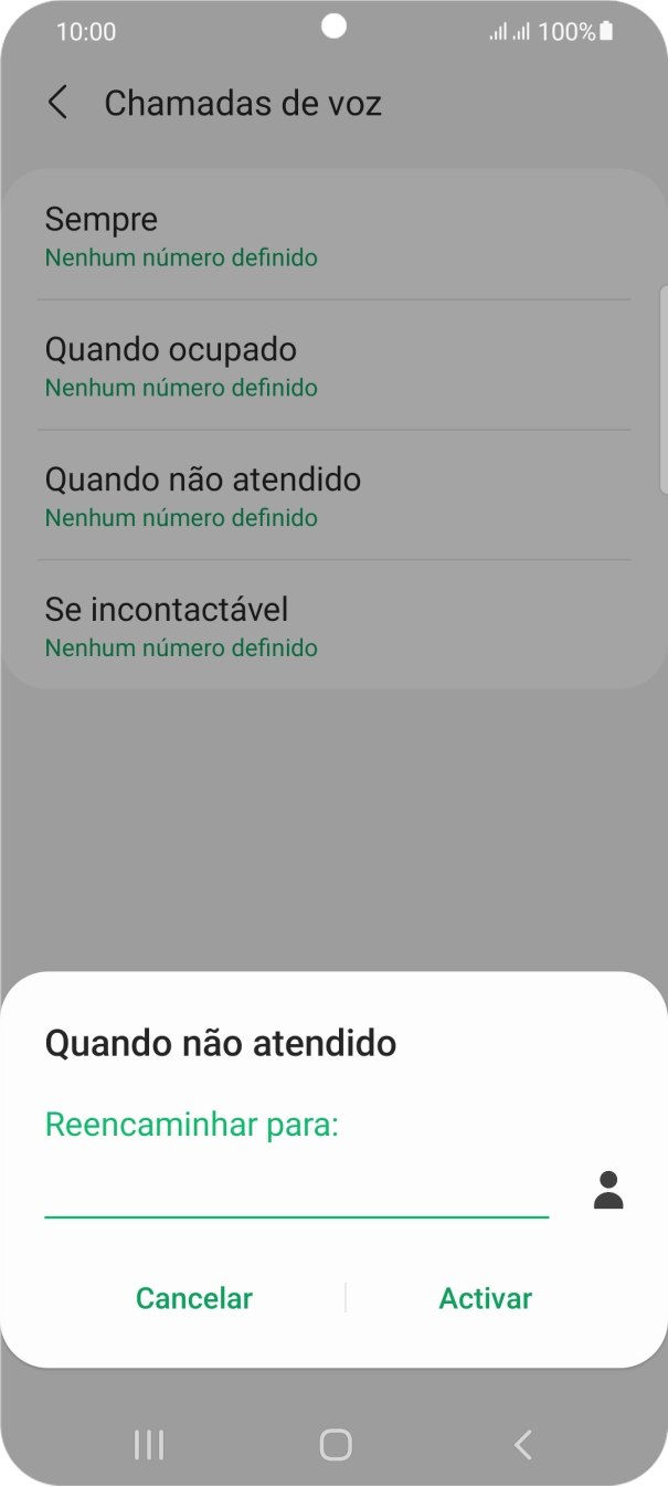 Introduza 123 e prima Activar.