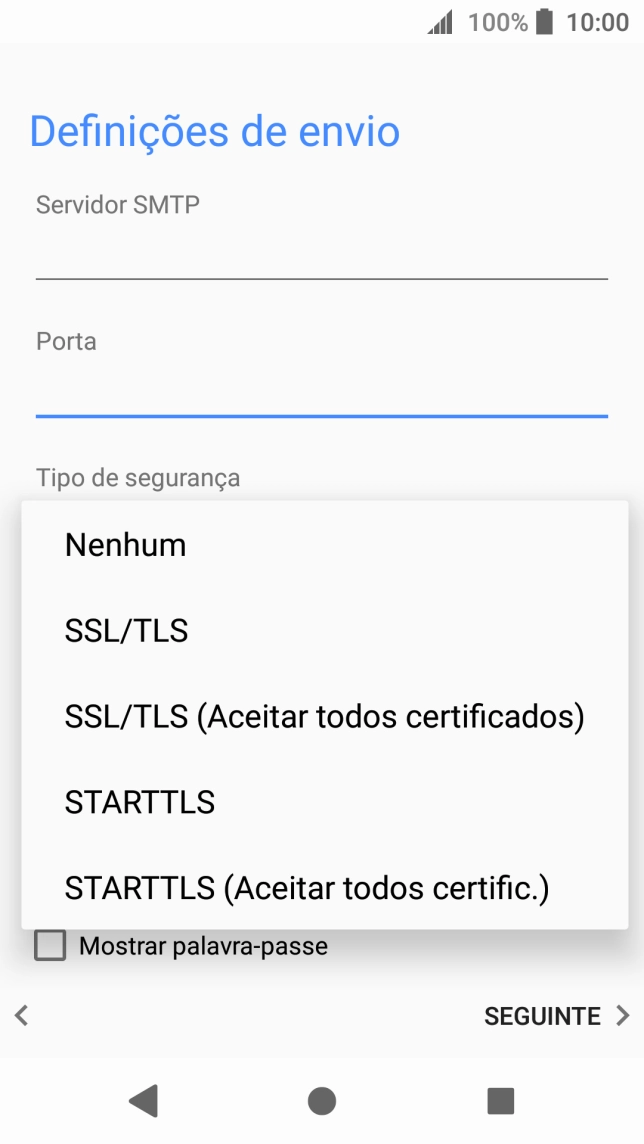 Prima Nenhum para desativar a função.