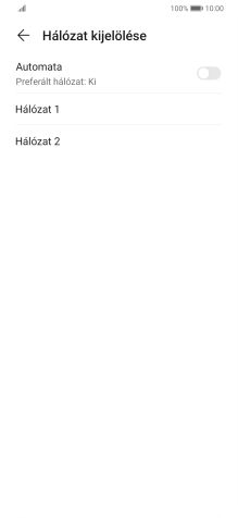 Válaszd ki a kívánt hálózatot.