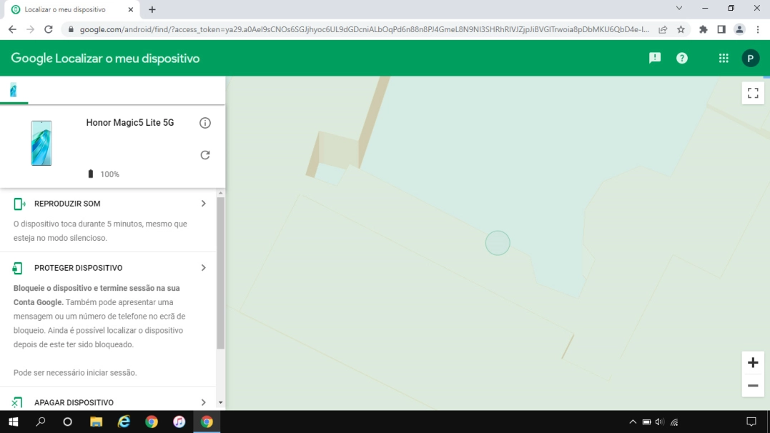 Clique no dispositivo pretendido.
