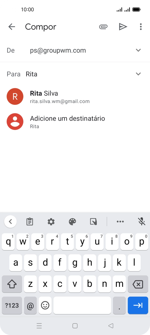 Prima o contacto pretendido.