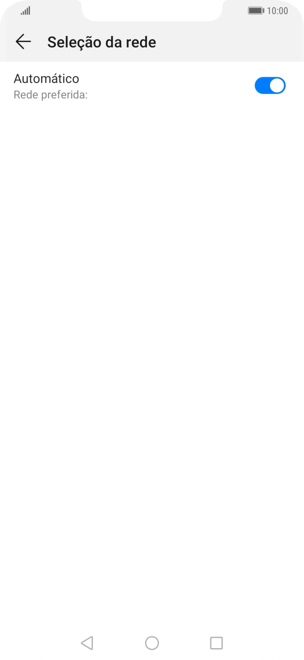 Para selecionar a rede manualmente, prima o indicador junto a 