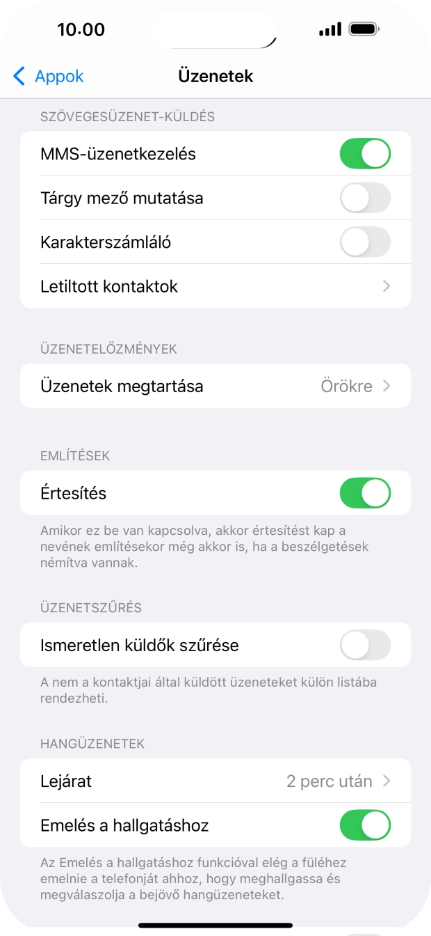 Húzd az ujjad felfelé a kijelző aljáról, hogy visszatérj a kezdőképernyőhöz.