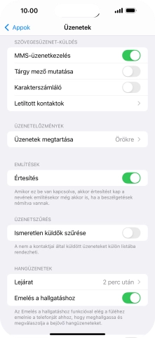 Húzd az ujjad felfelé a kijelző aljáról, hogy visszatérj a kezdőképernyőhöz.