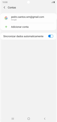 Prima Adicionar conta.