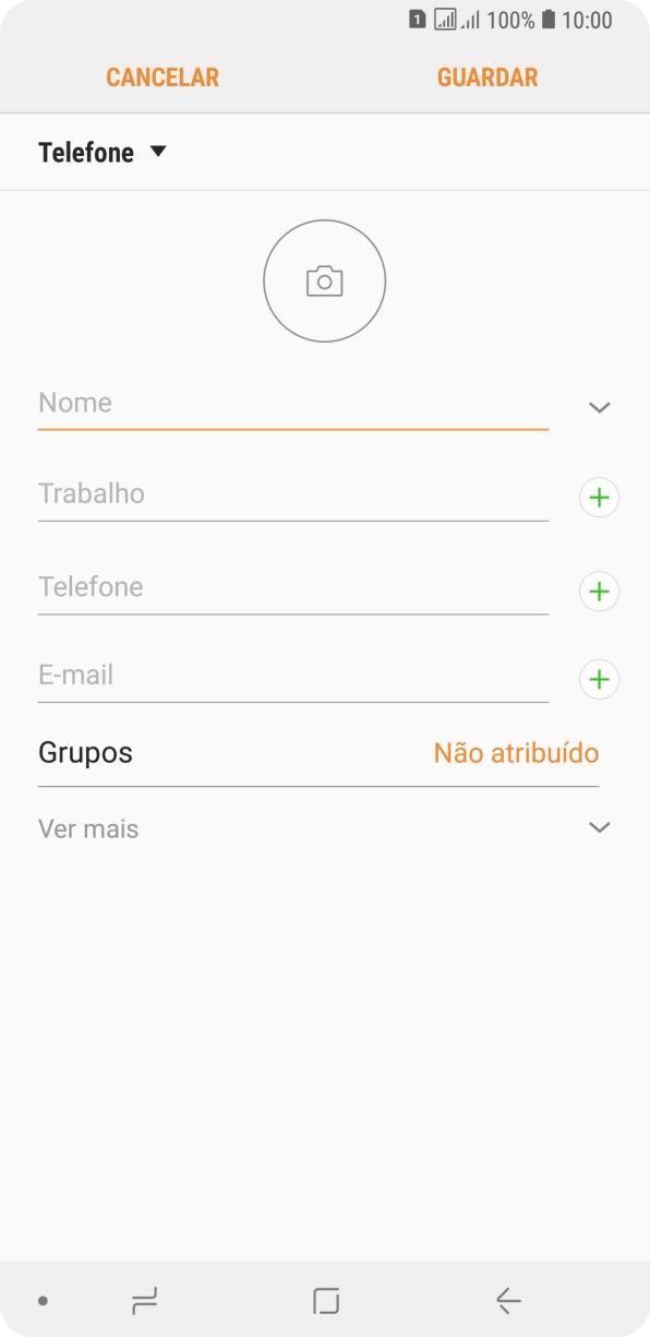 Prima a lista suspensa da lista de contactos.