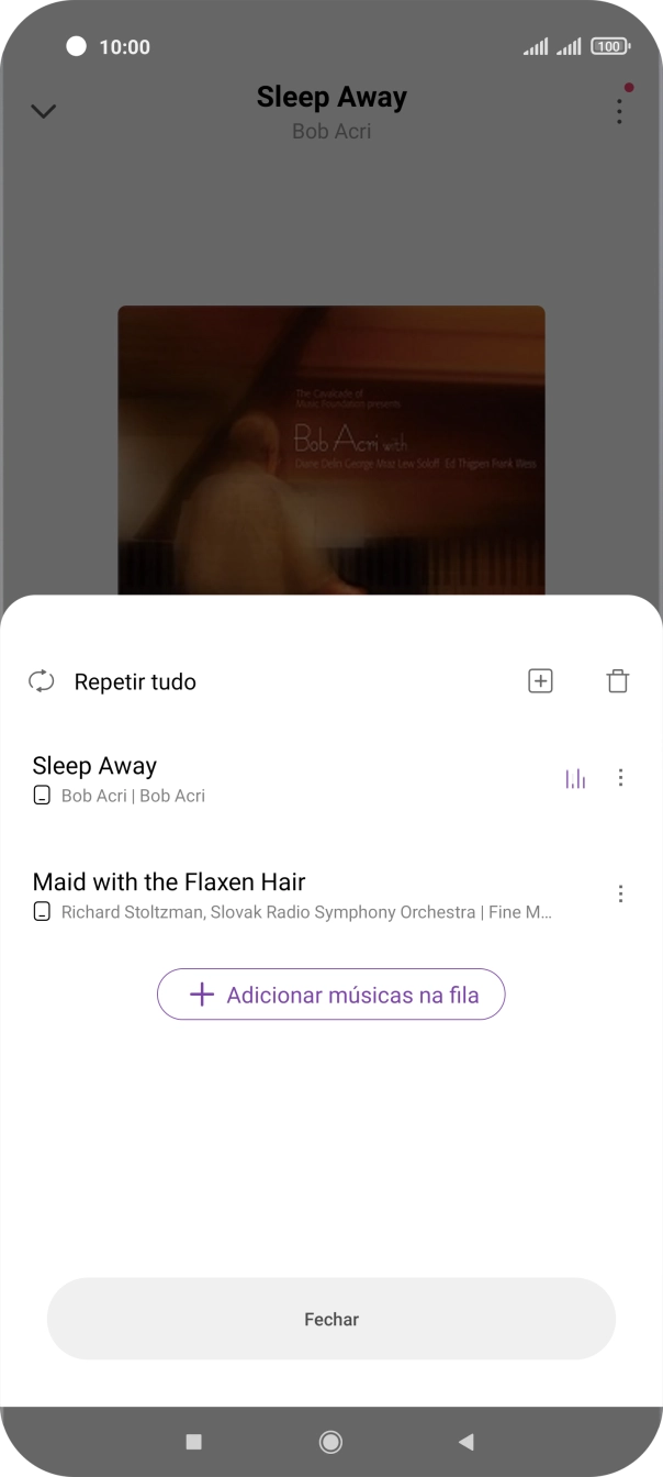 Prima o ícone para adicionar.