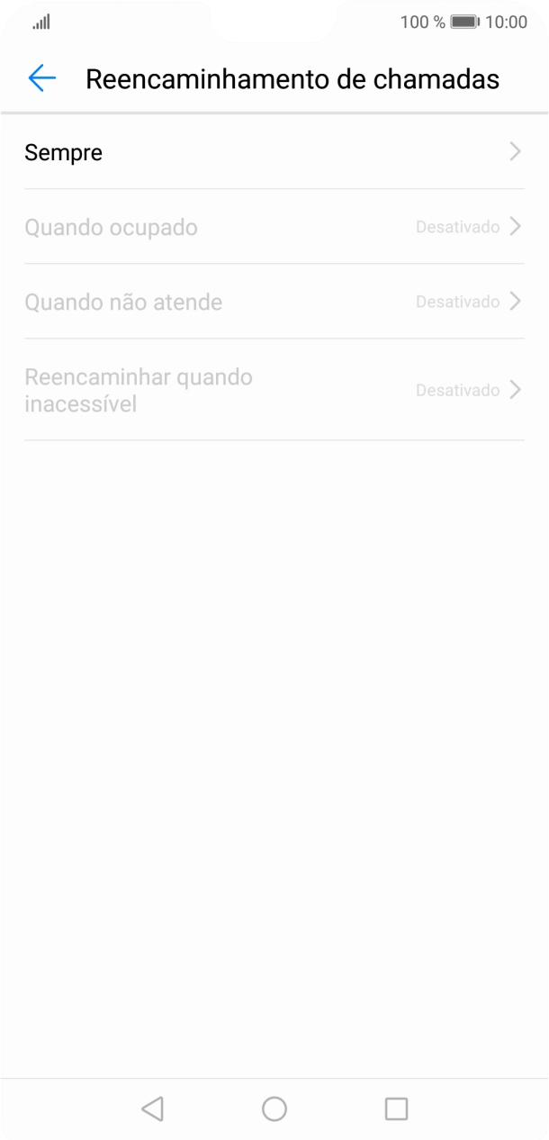 Prima o tipo de desvio pretendido.