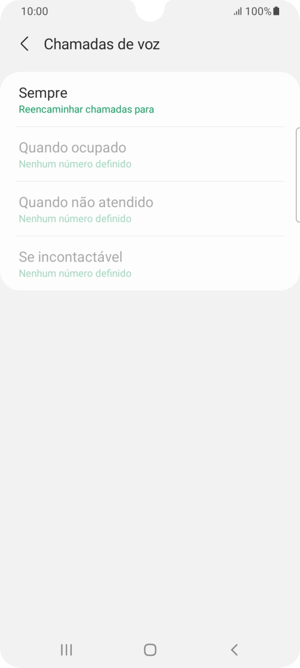 Prima o tipo de desvio pretendido.