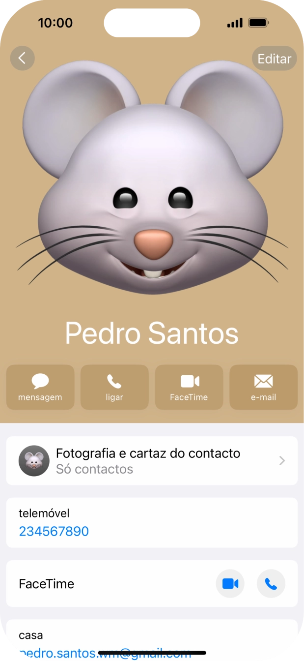 Para voltar ao ecrã inicial, deslize o dedo de baixo para cima a partir da base do ecrã.