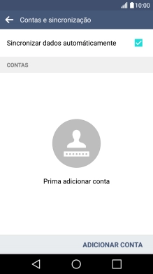 Prima ADICIONAR CONTA.