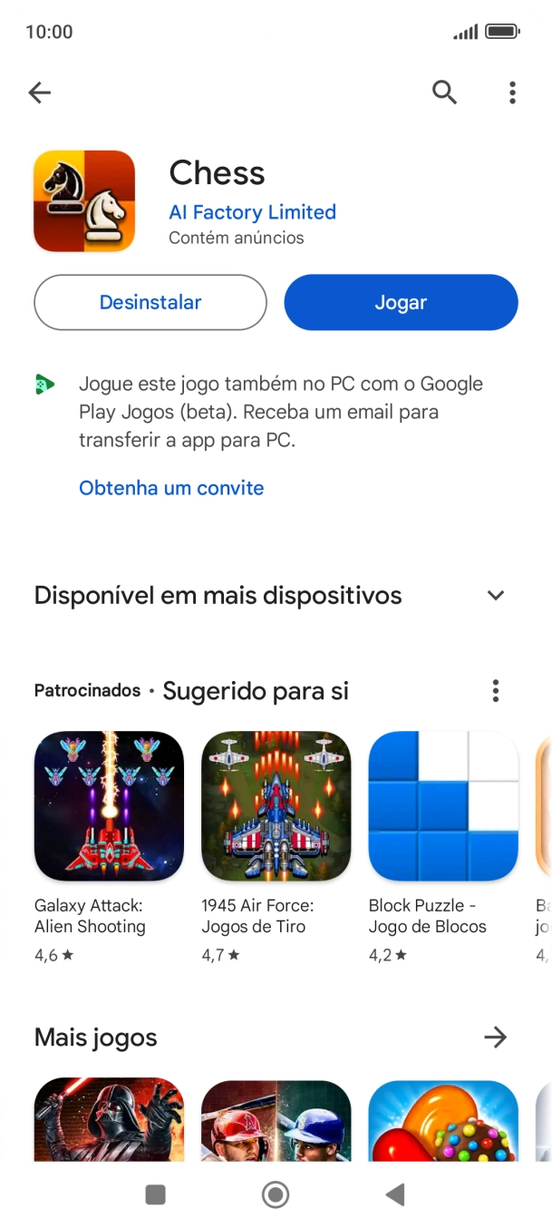 Prima a tecla de início para terminar e voltar ao ecrã inicial.