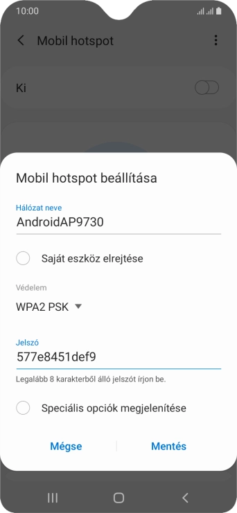 Válaszd a Mentés lehetőséget.