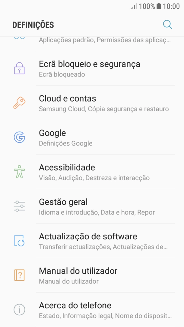 Prima Actualização de software.