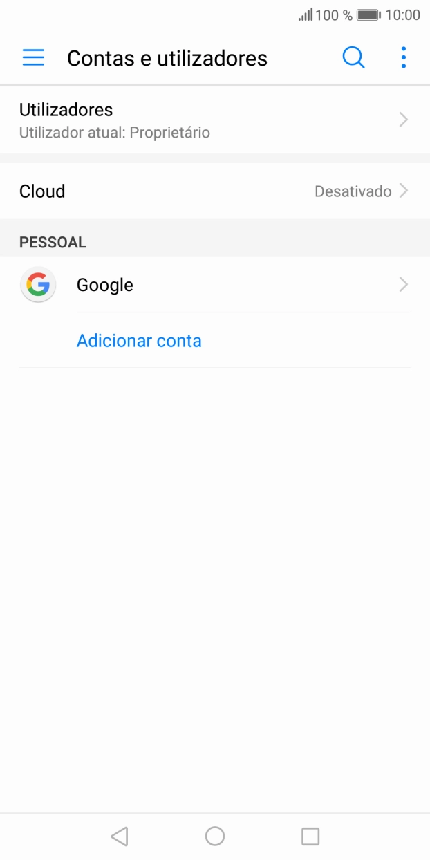 Prima a conta pretendida.