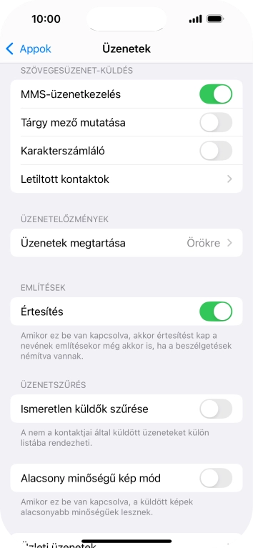 Húzd az ujjad felfelé a kijelző aljáról, hogy visszatérj a kezdőképernyőhöz.