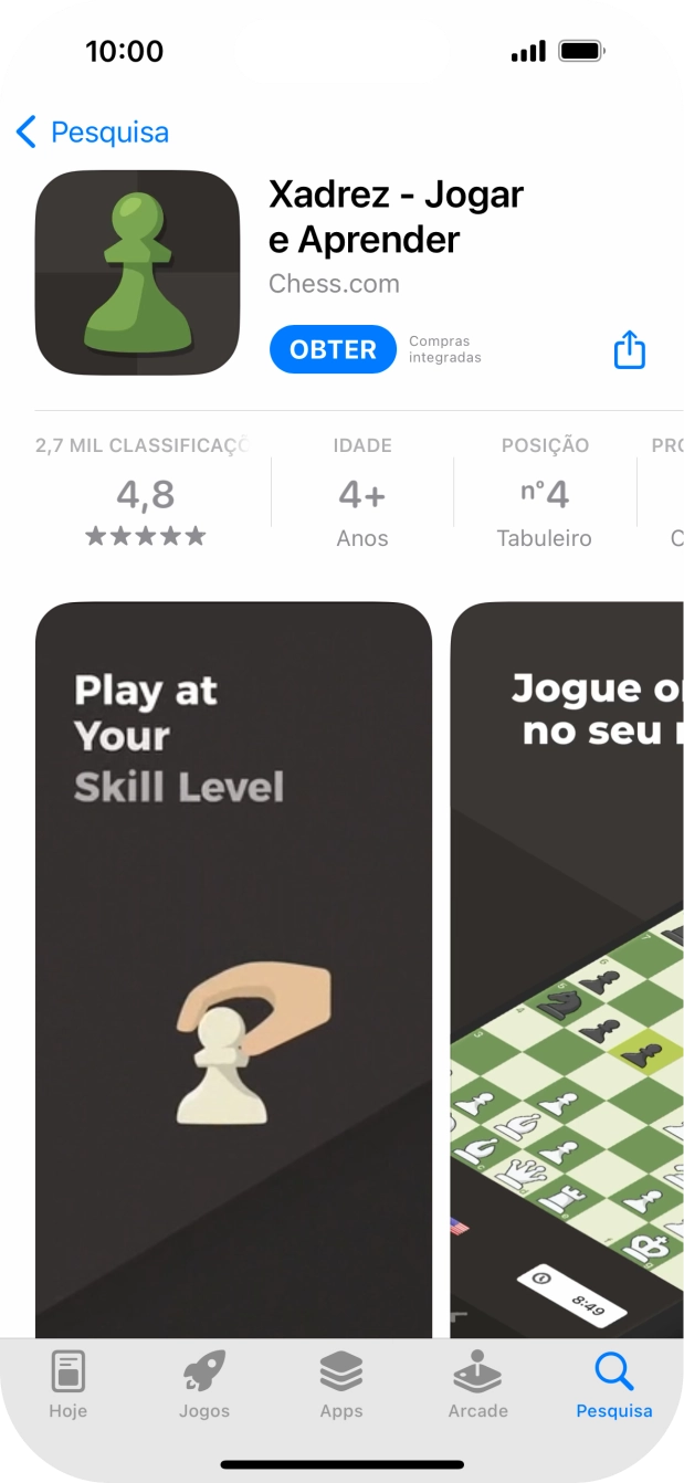 Prima OBTER e siga as indicações no ecrã para instalar a app.