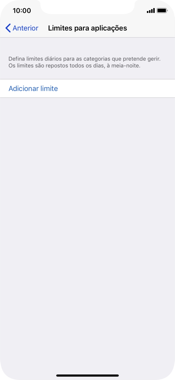 Prima Adicionar limite.